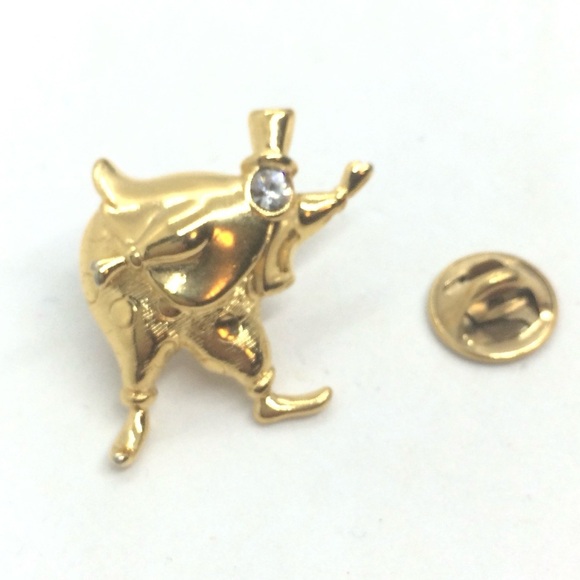 3/$30 VINTAGE 70S MONET CLOWN JESTER CIRCUS RING LEADER BROOCH PIN GOLD TONE MAN - Picture 9 of 11